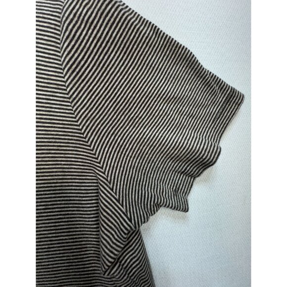 Talbots Petites Woman Short Sleeve T-Shirt Plus Size 1X Brown Striped Casual - Picture 4 of 9